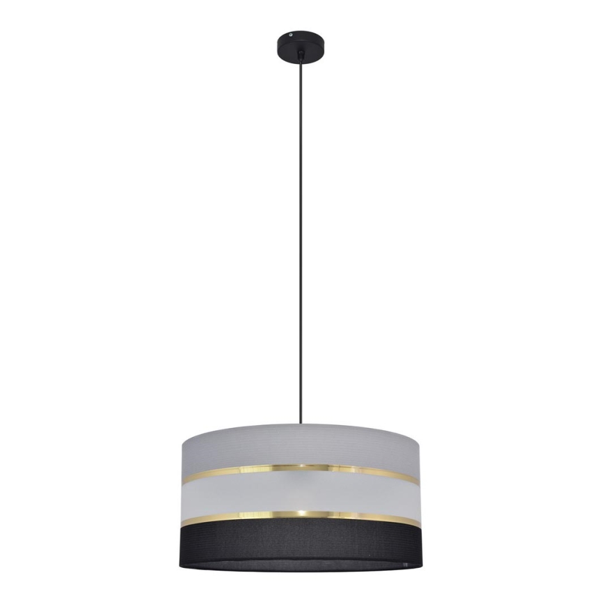Hängeleuchte HELEN 1xE27/15W/230V Durchschn. 40 cm schwarz/grau/gold