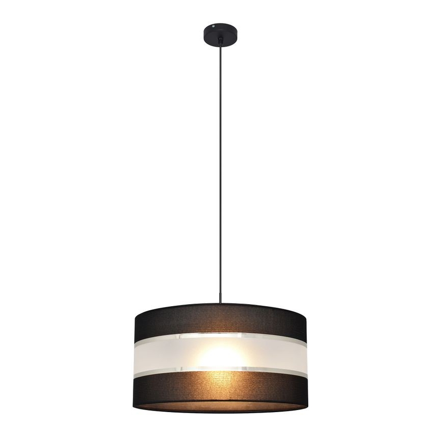 Hängeleuchte HELEN 1xE27/15W/230V Durchschn. 40 cm schwarz/silber
