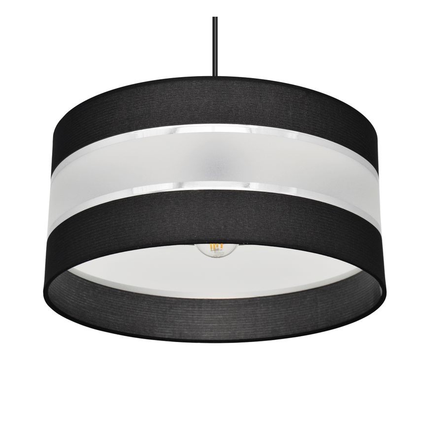 Hängeleuchte HELEN 1xE27/15W/230V Durchschn. 40 cm schwarz/silber