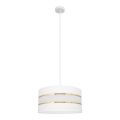 Hängeleuchte HELEN 1xE27/15W/230V Durchschn. 40 cm weiß/gold