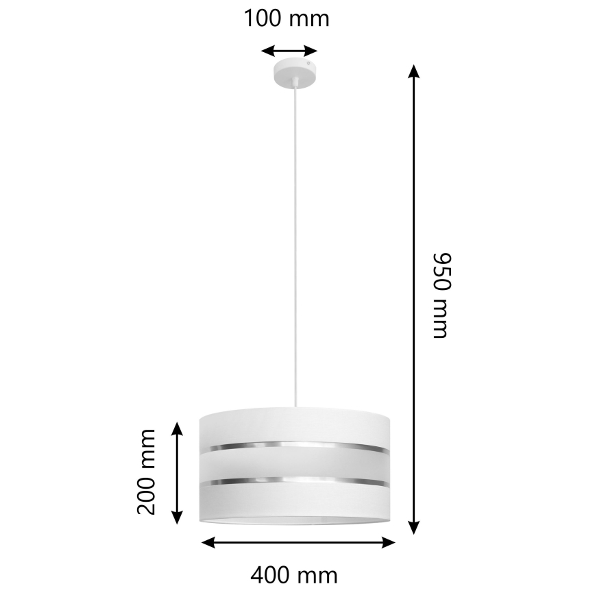 Hängeleuchte HELEN 1xE27/15W/230V Durchschn. 40 cm weiß