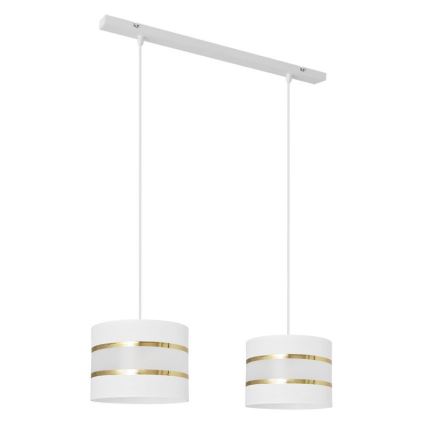 Hängeleuchte HELEN 2xE27/15W/230V weiß/gold