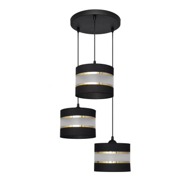 Hängeleuchte HELEN 3xE27/15W/230V schwarz/gold