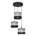 Hängeleuchte HELEN 3xE27/15W/230V schwarz/grau/gold