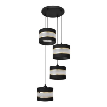Hängeleuchte HELEN 4xE27/15W/230V schwarz/gold