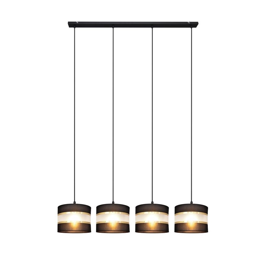 Hängeleuchte HELEN 4xE27/15W/230V schwarz/gold