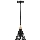 Hängeleuchte HIRA 1xE27/60W/230V d 18 cm schwarz