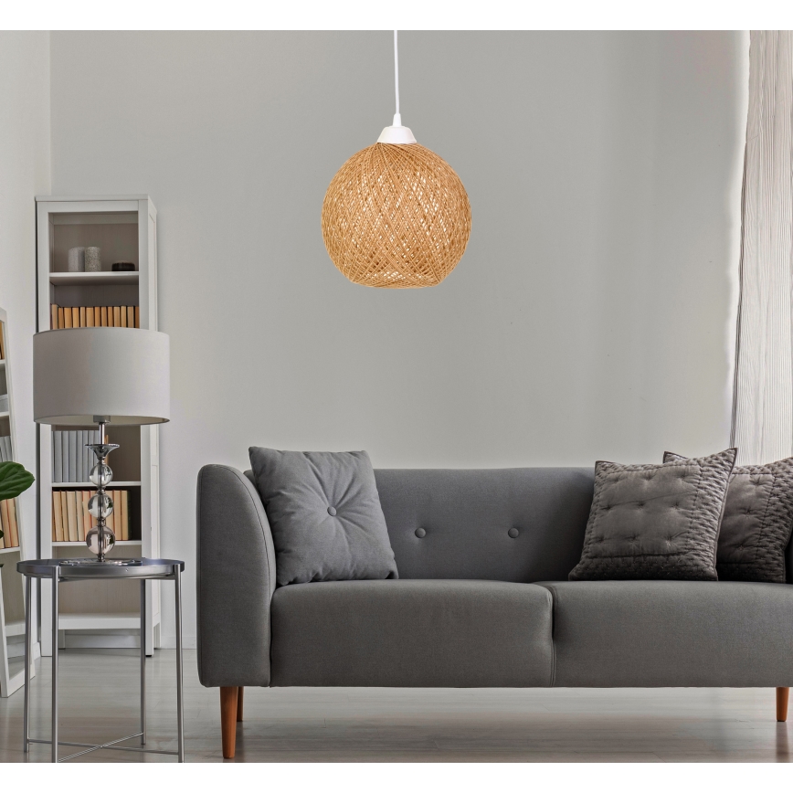 Hängeleuchte JUTE 1xE27/60W/230V beige