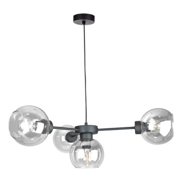 Hängeleuchte KALIOPE 4xE27/60W/230V schwarz/klar
