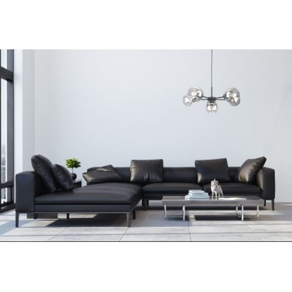 Hängeleuchte KALIOPE 6xE27/60W/230V schwarz/klar