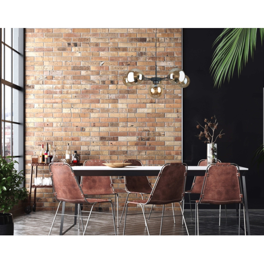 Hängeleuchte KALIOPE II 6xE14/50W/230V schwarz/rauchig beige