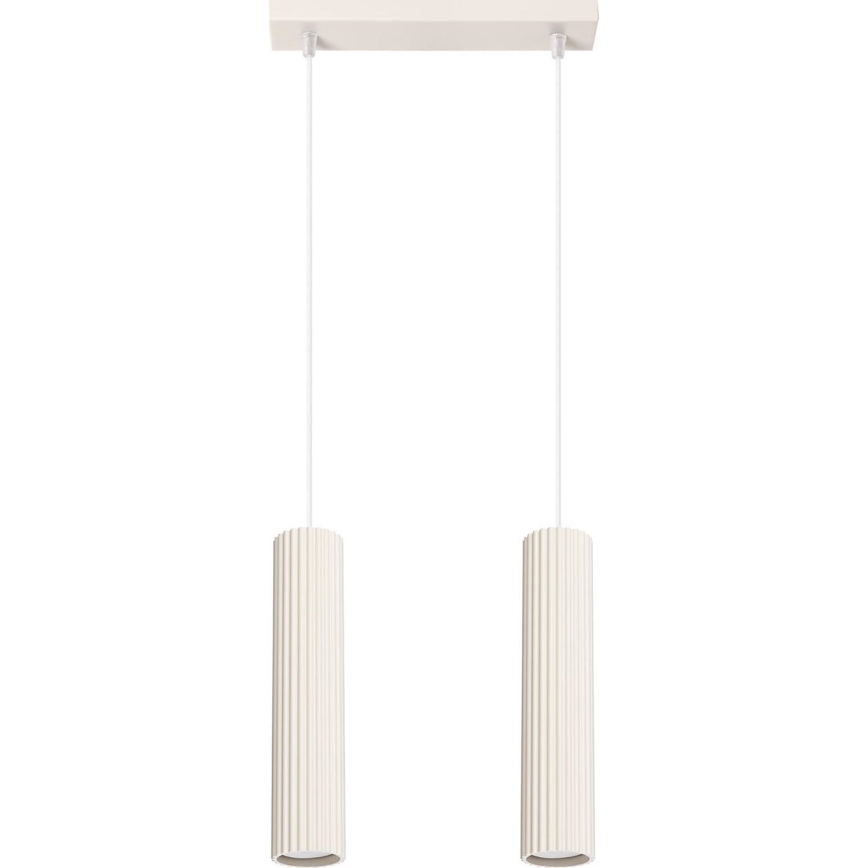 Hängeleuchte KARBON 2xGU10/10W/230V cremefarben