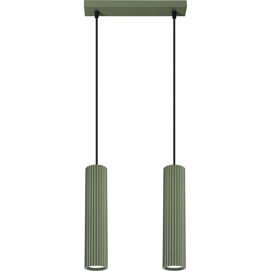 Hängeleuchte KARBON 2xGU10/10W/230V grün