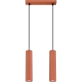 Hängeleuchte KARBON 2xGU10/10W/230V rot