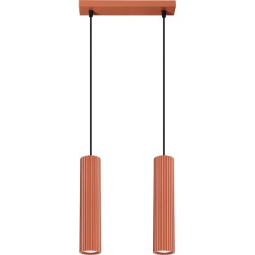 Hängeleuchte KARBON 2xGU10/10W/230V rot