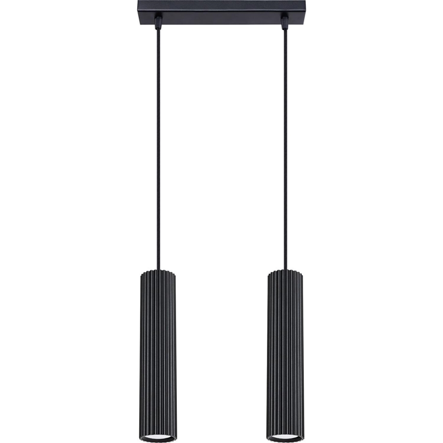 Hängeleuchte KARBON 2xGU10/10W/230V schwarz
