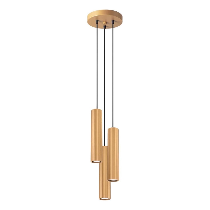 Hängeleuchte KARBON 3xGU10/10W/230V golden