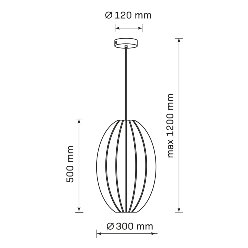 Hängeleuchte KAREI 1xE27/20W/230V d 30 cm schwarz