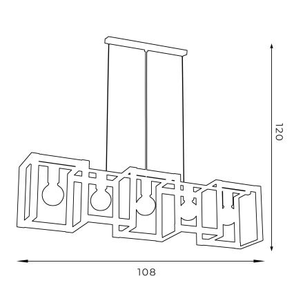 Hängeleuchte KARTEL 5xE27/60W/230V