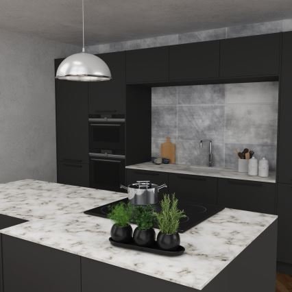 Hängeleuchte KITCHEN 1xE27/15W/230V weiß/glänzendes Chrom
