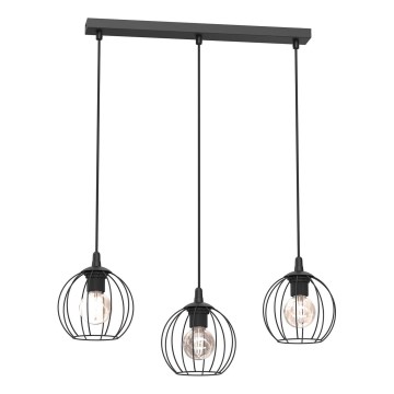 Hängeleuchte LAPS 3xE27/15W/230W schwarz