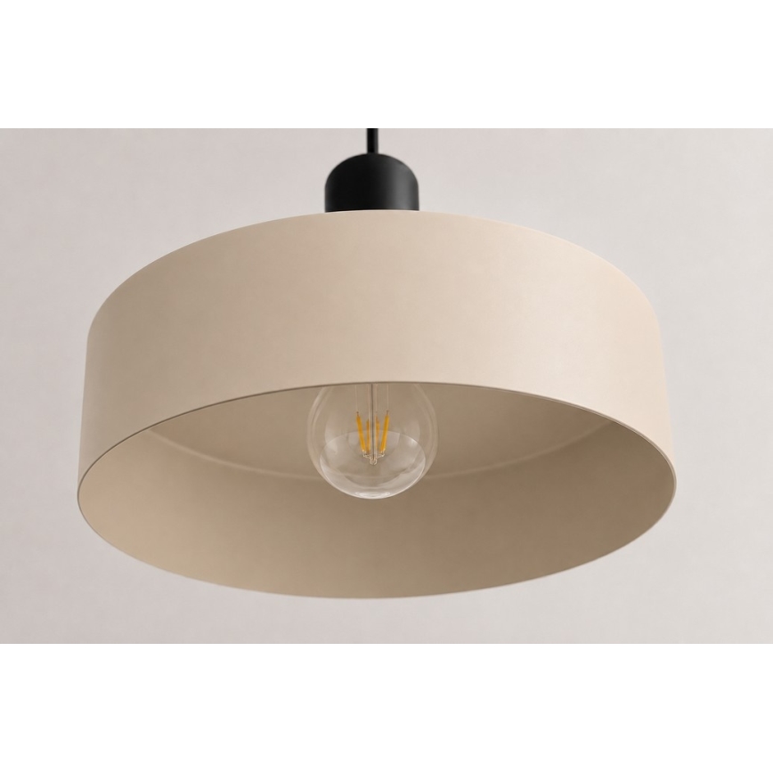 Hängeleuchte LATTE 3xE27/60W/230V beige/schwarz
