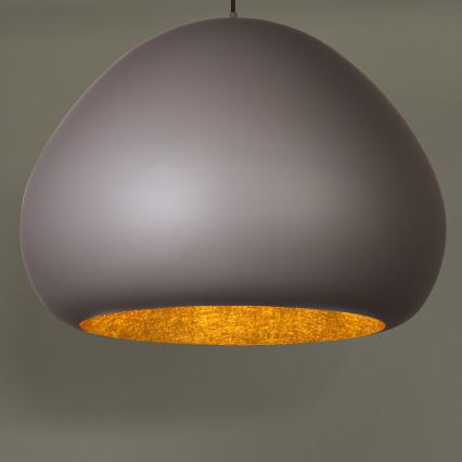 Hängeleuchte LAVA 1xE27/15W/230V taupe/golden