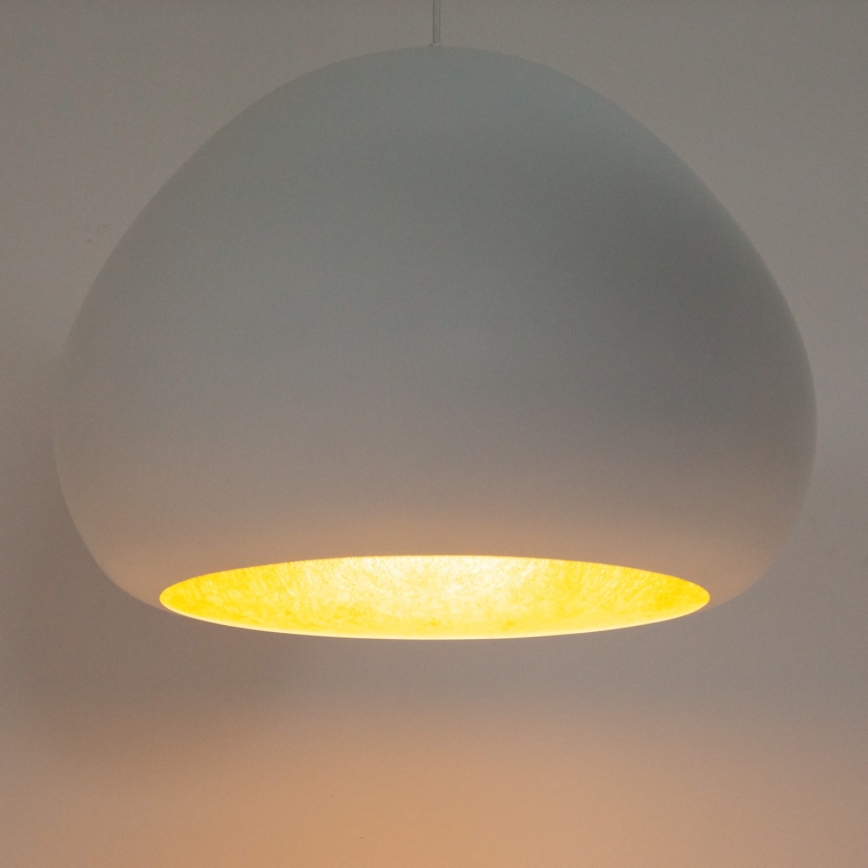 Hängeleuchte LAVA 1xE27/15W/230V weiß/golden
