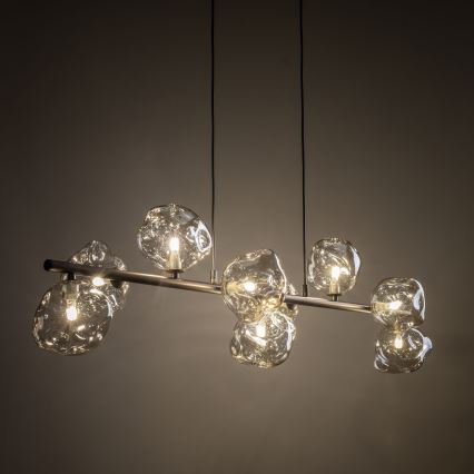 Hängeleuchte LAVA 9xG9/8W/230V bronze/rauchbeige