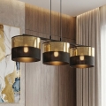 Hängeleuchte LUX an Kabel 3xE27/15W/230V schwarz/gold