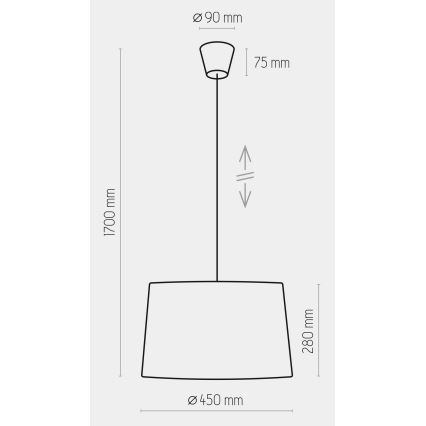 Hängeleuchte MAJA 1xE27/25W/230V weiß