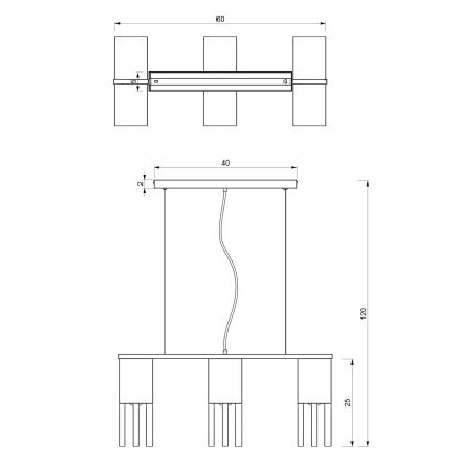 Hängeleuchte MALM 3xE27/60W/230V