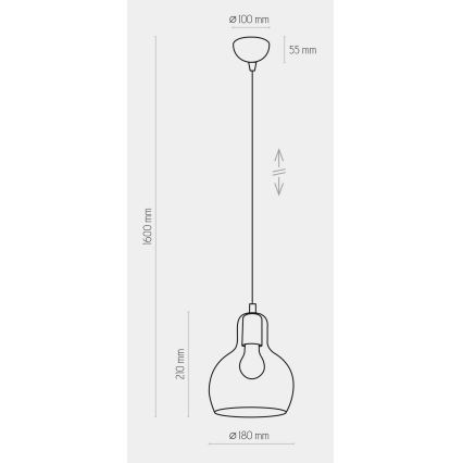 Hängeleuchte MANGO 1xE27/60W/230V