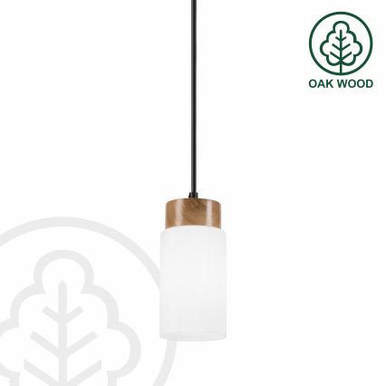 Hängeleuchte MARKUS 1xE27/15W/230V Schwarz/Eiche