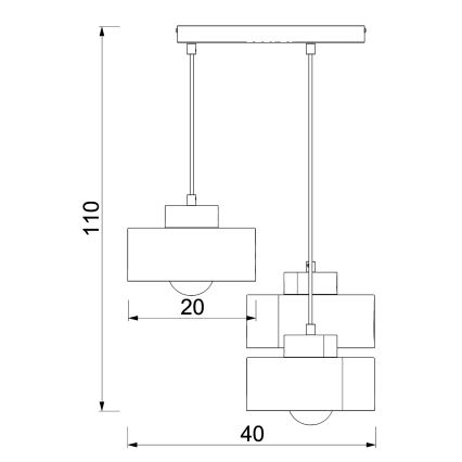 Hängeleuchte MARTI 3xE27/15W/230V weiß/glänzendes Chrom