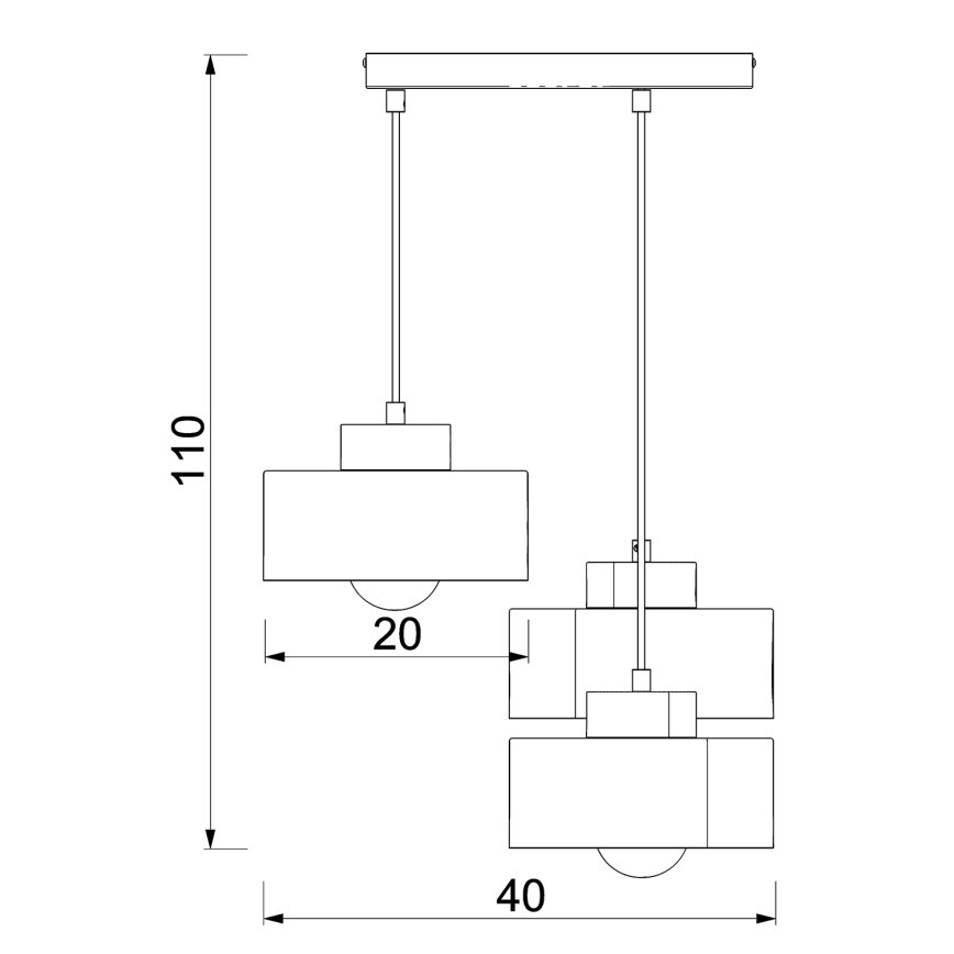 Hängeleuchte MARTI 3xE27/15W/230V weiß/glänzendes Chrom