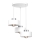 Hängeleuchte MARTI 3xE27/15W/230V weiß/glänzendes Chrom