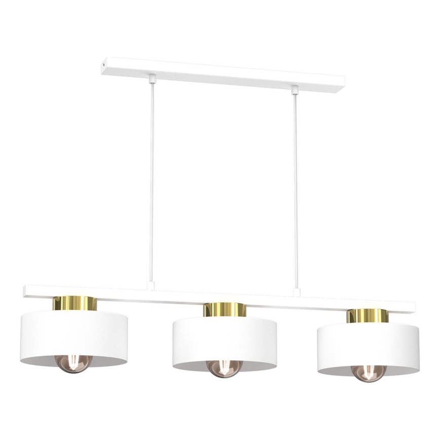 Hängeleuchte MARTI 3xE27/15W/230V weiß/golden