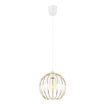 Hängeleuchte MATT 1xE27/60W/230V weiß/gold