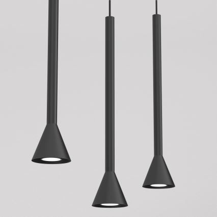 Hängeleuchte MAZZO mit Kabel 3xGU10/8W/230V schwarz