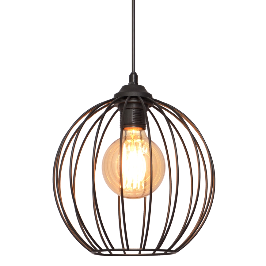 Hängeleuchte MERCURE 1xE27/15W/230V Durchmesser 24 cm schwarz