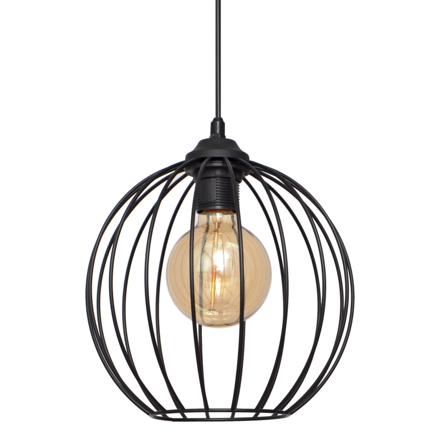 Hängeleuchte MERCURE 1xE27/15W/230V Durchmesser 24 cm schwarz