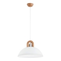 Hängeleuchte MIGOT 1xE27/15W/230V beige/glänzendes Chrom