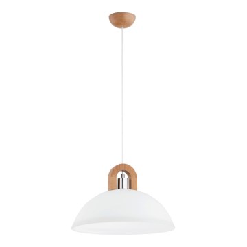 Hängeleuchte MIGOT 1xE27/15W/230V beige/glänzendes Chrom