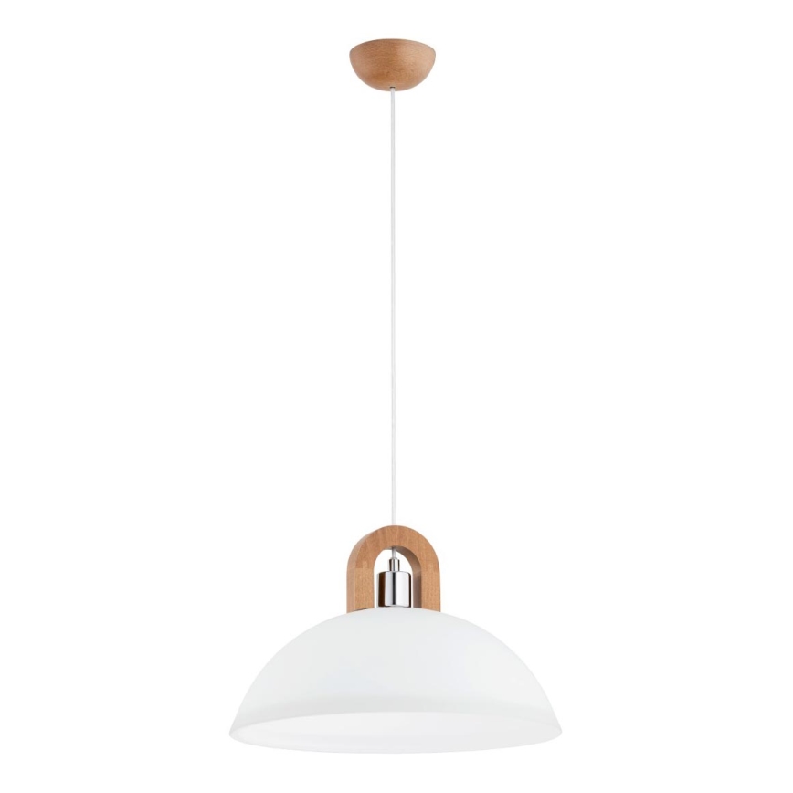 Hängeleuchte MIGOT 1xE27/15W/230V beige/glänzendes Chrom
