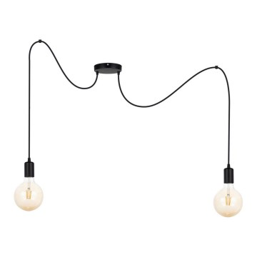 Hängeleuchte MIROS 2xE27/60W/230V Spinne schwarz