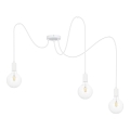 Hängeleuchte MIROS 3xE27/60W/230V Spinne weiß