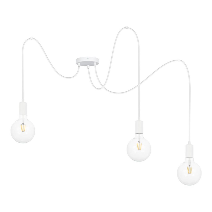 Hängeleuchte MIROS 3xE27/60W/230V Spinne weiß