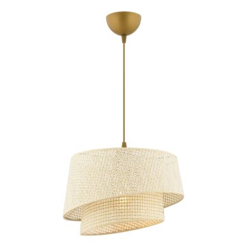 Hängeleuchte mit Kabel BARETTE 1xE27/60W/230V, cremefarben