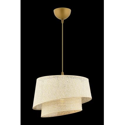 Hängeleuchte mit Kabel BARETTE 1xE27/60W/230V, cremefarben